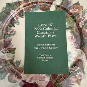 Lenox Christmas Plate Collectors Edition